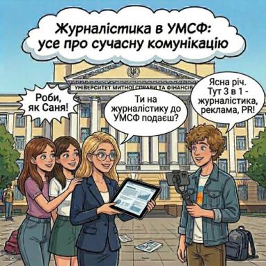 Чому вступають на спеціальність “Журналістика”  до Університету митної справи та фінансів:  чотири аргументи для абітурієнтів і їх батьків
